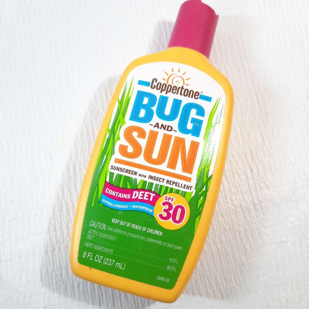 Vintage Coppertone Bug Sun Sunscreen SPF 30 insect Repellent‎ deet movie tv Prop